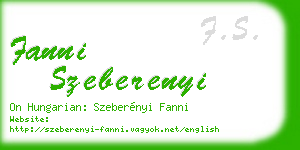 fanni szeberenyi business card