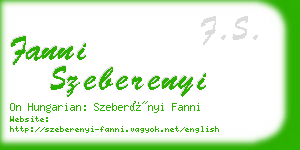 fanni szeberenyi business card